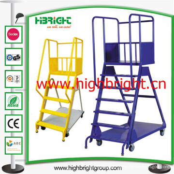 Supermarket Collapsible Metal Step Ladder Dolly Cart